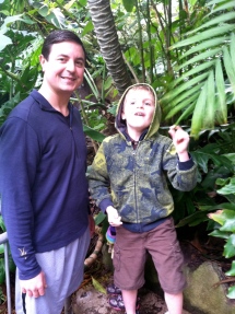 In a rain forest at the zoo